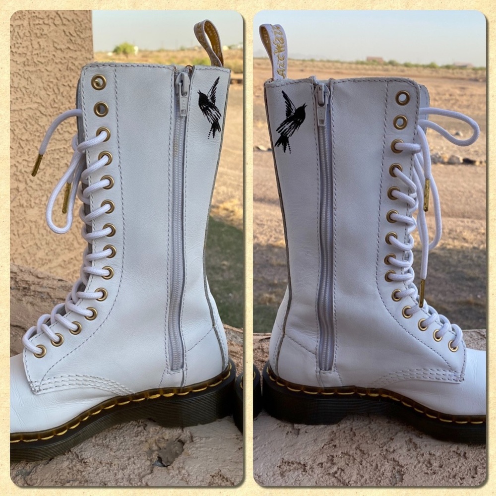 SOLD SOLD Dr Martens LE  White Leather boot - Picture 9 of 12